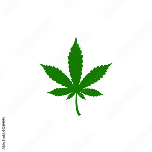 cannabis leaf isolated vector stock illustration