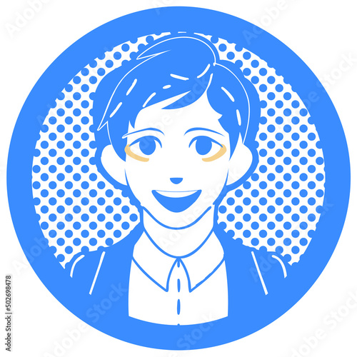制服を着た男子学生のアイコン