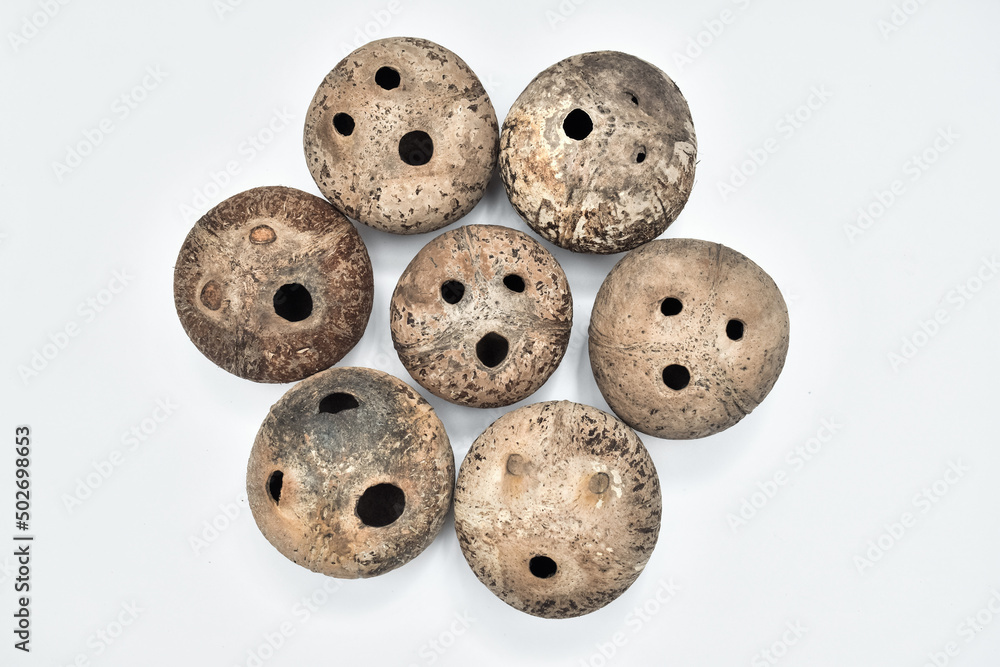 coconut shell emoticons with various emotions. customer service evaluation and different mood concept. Overhead view, flat lay. coconut shell emoticons with various emotions. customer service evaluation and different mood concept. Overhead view, flat lay.