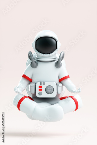 3D rendering of a cartoon astronaut