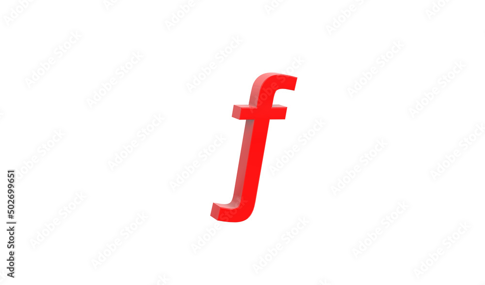 Aruban florin currency symbol of Aruba in Red - 3d rendering, 3d illustration Aruban florin currency symbol of Aruba in Red - 3d rendering, 3d illustration