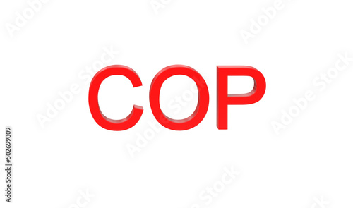 Colombian peso currency symbol of Colombia in Red - 3d rendering, 3d illustration