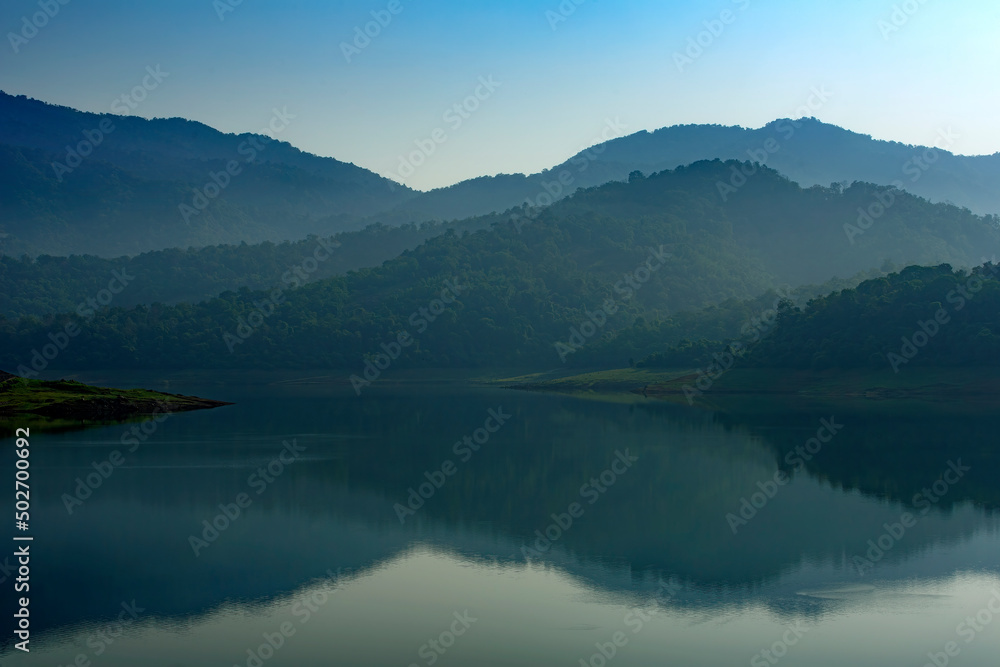 lake in the mountains,Thattekkad bird Sanctuary Kerala 