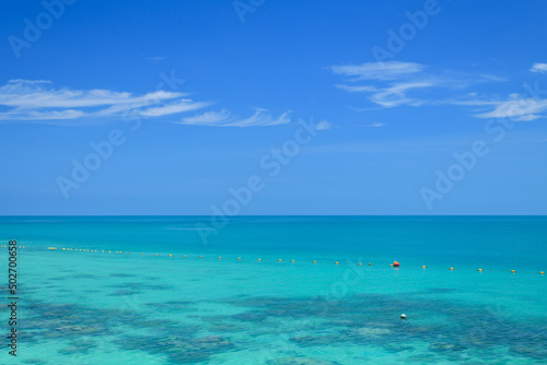 Beautiful seascape with cloud on a sunny day.