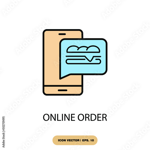 online order  icons  symbol vector elements for infographic web