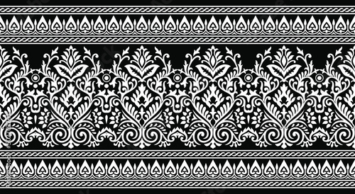 Traditional Asian ornamental border design