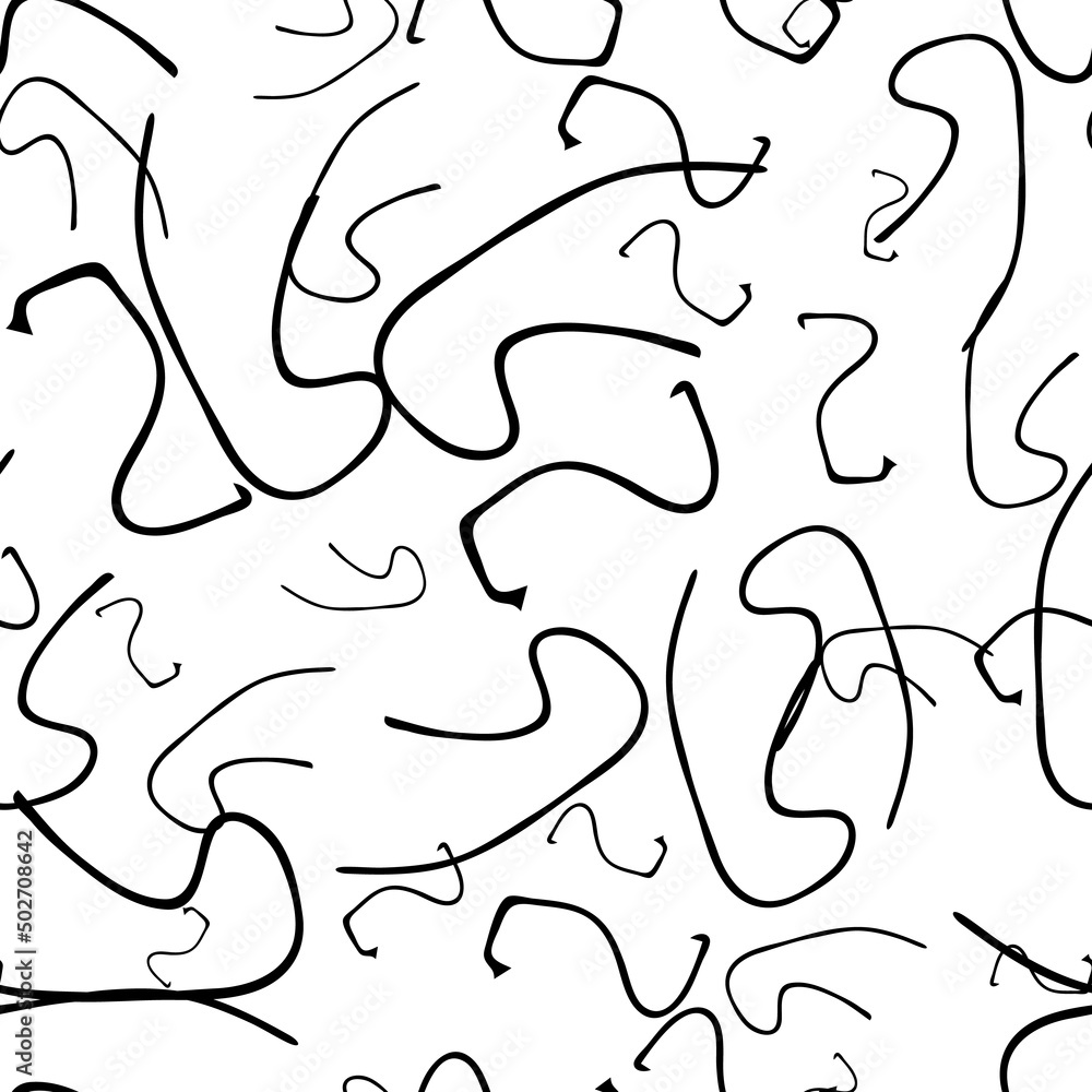 Seamless pattern with sketch squiggle Seamless pattern with sketch squiggle