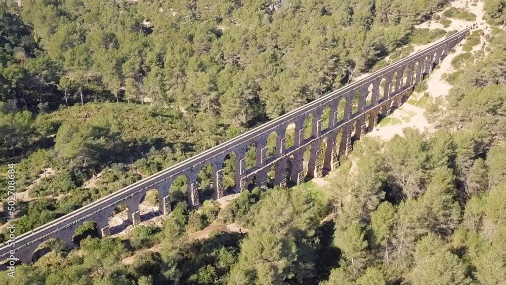 Aerial Of The Ferreres Aqueduct - Roman aqueduct To Tarraco.