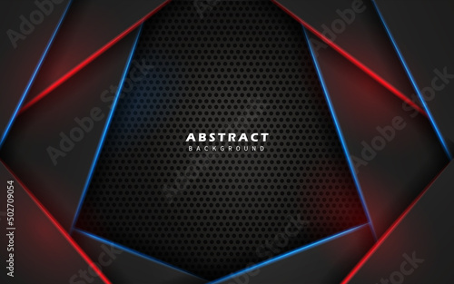 Abstract overlap black technology background