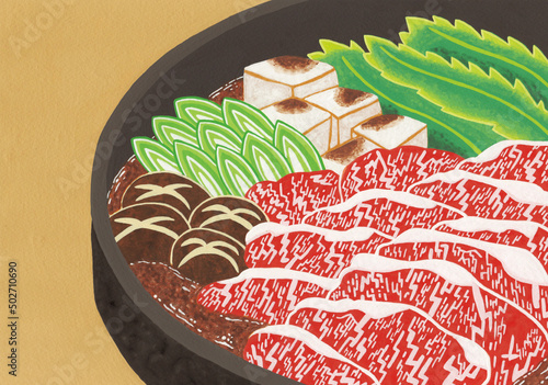 ジューシーなすき焼き