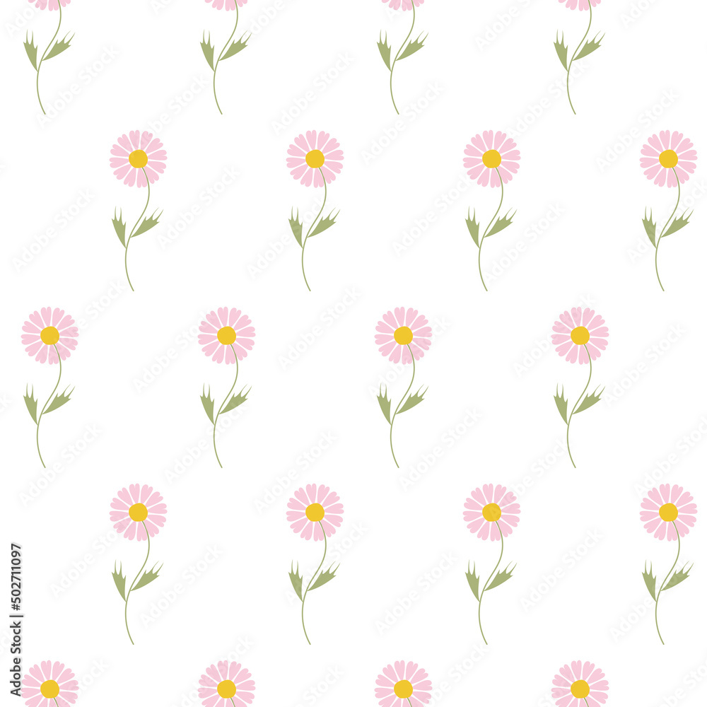 Seamless pattern of hand-drawn flowers Seamless pattern of hand-drawn flowers