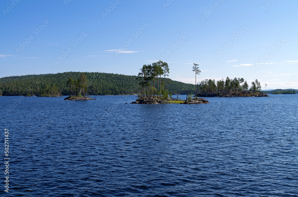 Lake landscape in the Murmansk region