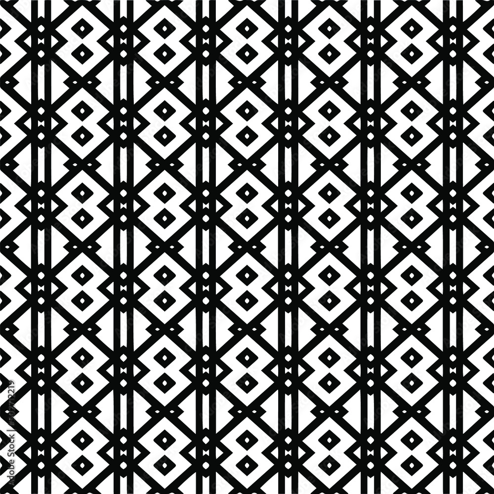 Vector seamless pattern.Simple stylish abstract geometric background. Monochrome image. Black and white color. Design for decor, prints, textile.Design element for prints. Vector seamless pattern.Simple stylish abstract geometric background. Monochrome image. Black and white color. Design for decor, prints, textile.Design element for prints.