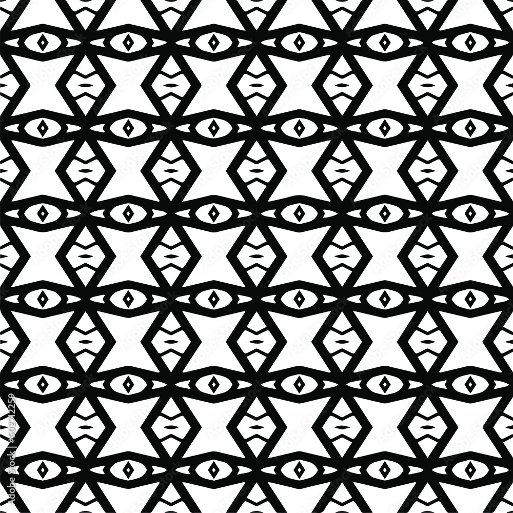 Vector seamless pattern.Simple stylish abstract geometric background. Monochrome image. Black and white color. Design for decor, prints, textile.Design element for prints. Vector seamless pattern.Simple stylish abstract geometric background. Monochrome image. Black and white color. Design for decor, prints, textile.Design element for prints.