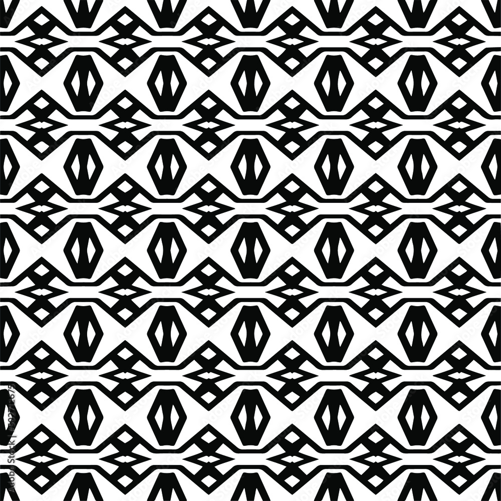 Vector seamless pattern.Simple stylish abstract geometric background. Monochrome image. Black and white color. Design for decor, prints, textile.Design element for prints. Vector seamless pattern.Simple stylish abstract geometric background. Monochrome image. Black and white color. Design for decor, prints, textile.Design element for prints.