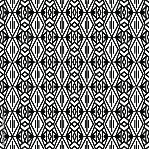 Vector seamless pattern.Simple stylish abstract geometric background. Monochrome image. Black and white color. Design for decor, prints, textile.Design element for prints. 