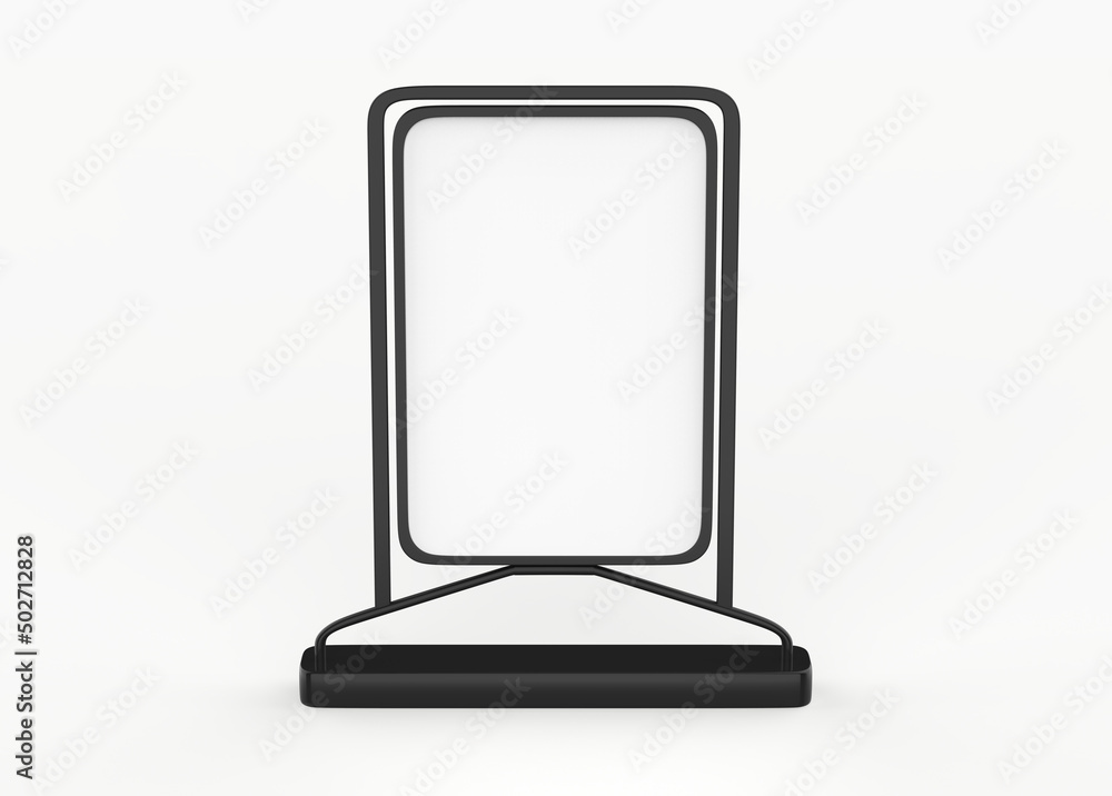 Street advertising stand for advertising. Mockup billboard. 3d illustration Street advertising stand for advertising. Mockup billboard. 3d illustration
