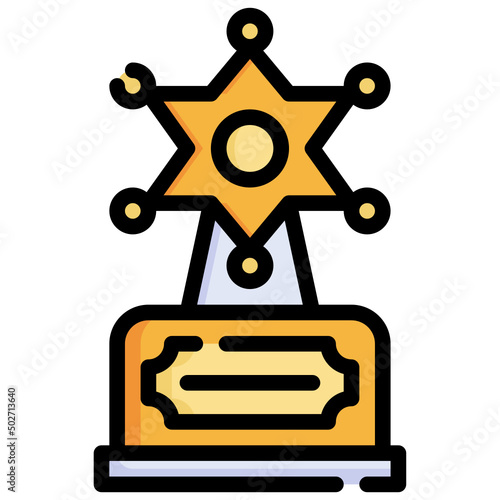 TROPHY filled outline icon,linear,outline,graphic,illustration