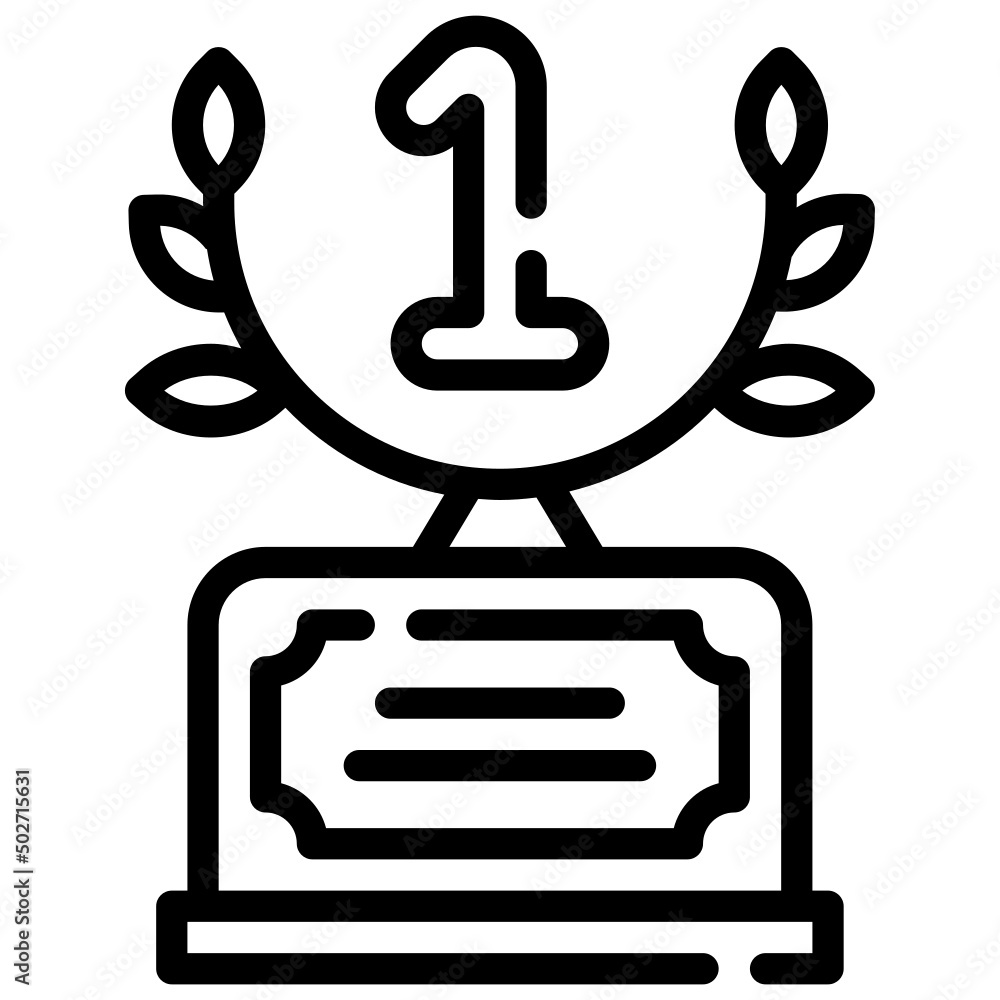 NUMBER ONE line icon,linear,outline,graphic,illustration NUMBER ONE line icon,linear,outline,graphic,illustration