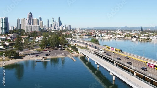 Gold Coast Southport Light rail aerial drone footage