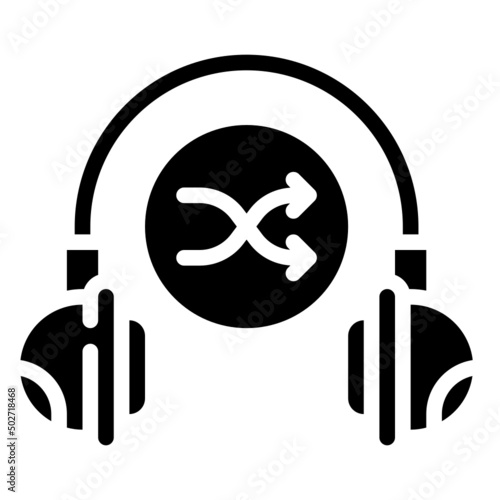 SHUFFLE glyph icon,linear,outline,graphic,illustration