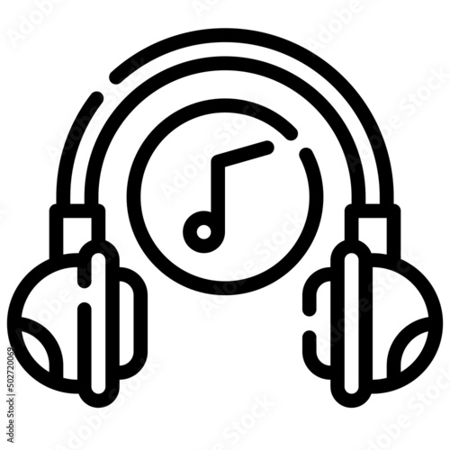 MUSIC line icon,linear,outline,graphic,illustration