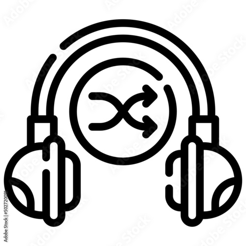 SHUFFLE line icon,linear,outline,graphic,illustration
