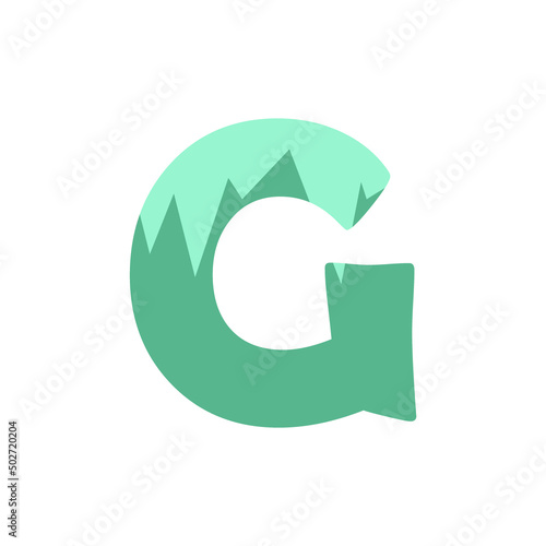 Obraz na płótnie The letter G on a white background. Icon, button, graphic, illustration, web, symbol, graphic resources. w salonie
