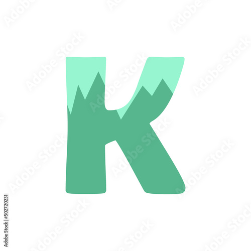 Obraz na płótnie The letter K on a white background. Icon, button, graphic, illustration, web, symbol, graphic resources. w salonie