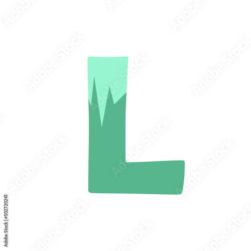 Obraz na płótnie The letter L on a white background. Icon, button, graphic, illustration, web, symbol, graphic resources. w salonie