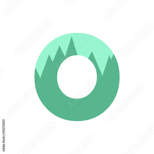 Obraz na płótnie The letter O on a white background. Icon, button, graphic, illustration, web, symbol, graphic resources. w salonie