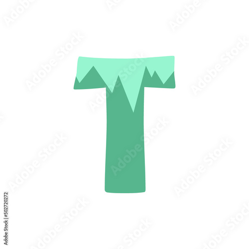 Obraz na płótnie The letter T on a white background. Icon, button, graphic, illustration, web, symbol, graphic resources. w salonie