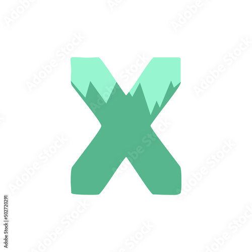 Obraz na płótnie The letter X on a white background. Icon, button, graphic, illustration, web, symbol, graphic resources. w salonie
