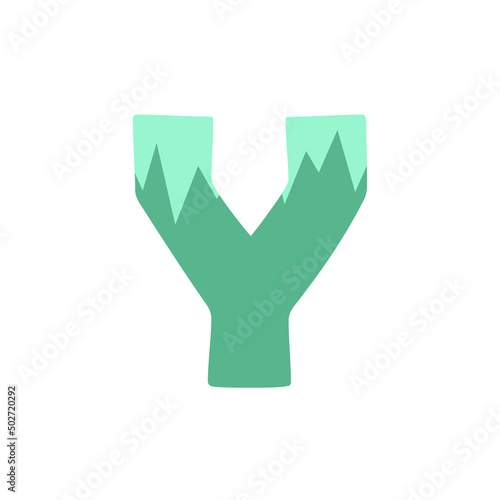 Obraz na płótnie The letter Y on a white background. Icon, button, graphic, illustration, web, symbol, graphic resources. w salonie