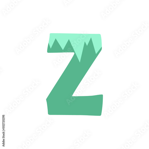 Obraz na płótnie The letter Z on a white background. Icon, button, graphic, illustration, web, symbol, graphic resources. w salonie