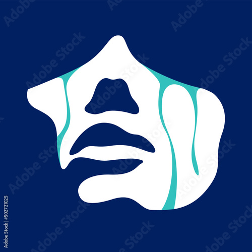 vector illustration of a female light and shadow face with tears flowing down her cheeks. victim of violence, domestic violence, abuse, harassment. stop violence against women. social poster, print.