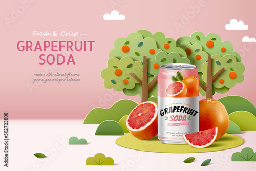 Grapefruit soda banner ad