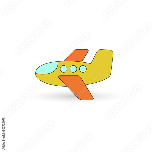 Airplane cartoon vector illustration graphic design