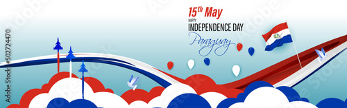 Vector illustration for Happy Independence Day Paraguay