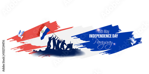 Vector illustration for Happy Independence Day Paraguay