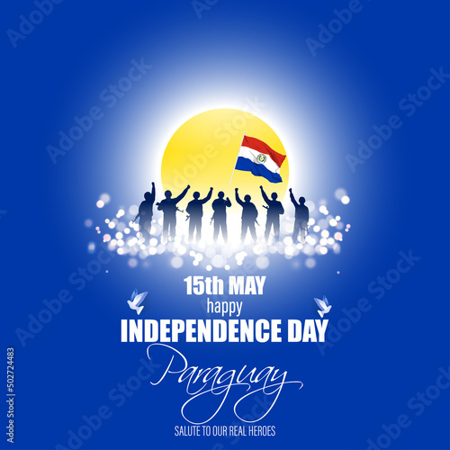 Vector illustration for Happy Independence Day Paraguay