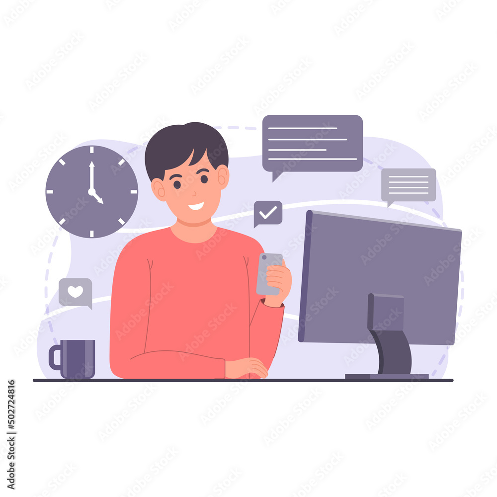Graphic designer flat design illustration Graphic designer flat design illustration