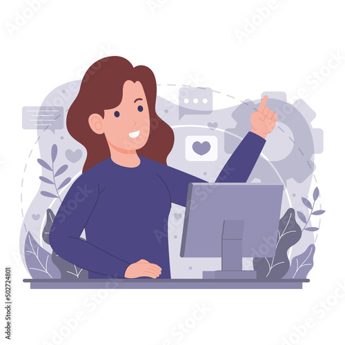 Individual multitasking concept illustration