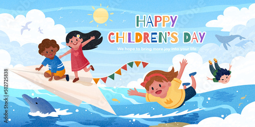 Happy Children's Day greeting card