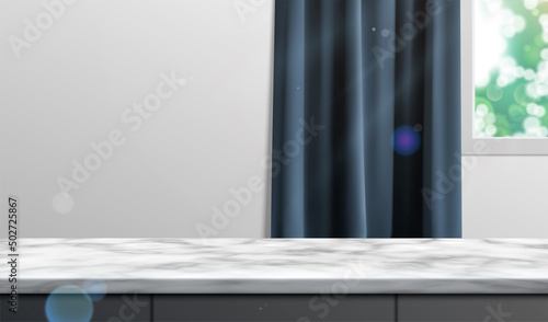 Clean kitchen countertop