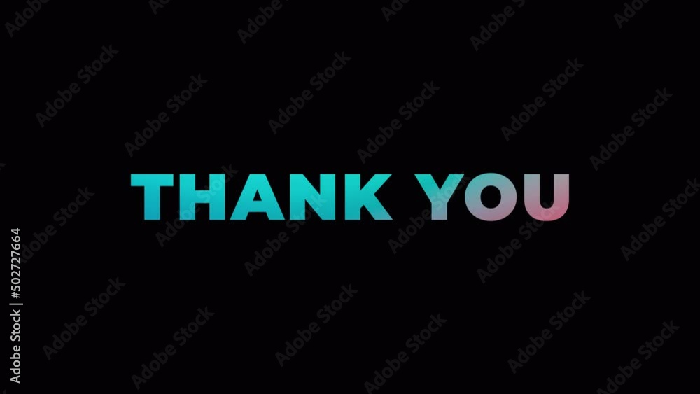 Thank you colorful text flashing effect loop title on black background.4K 3D seamless loop Thank you glitch effect element cinematic text animation with effect element Thank you colorful text flashing effect loop title on black background.4K 3D seamless loop Thank you glitch effect element cinematic text animation with effect element