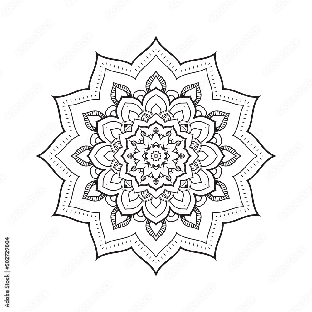 Vector Design black Mandala on white background Vector Design black Mandala on white background