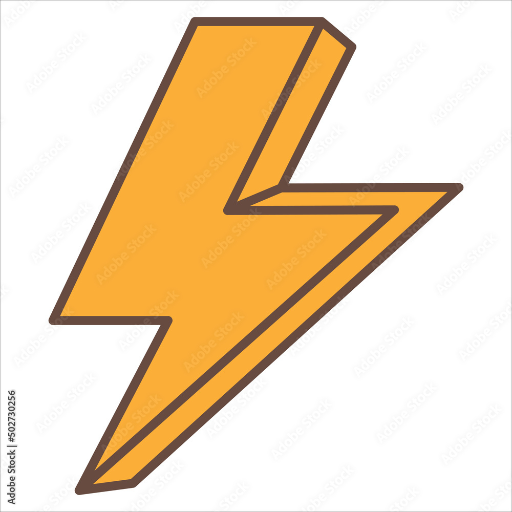 Thunderbolt lightning flat vector icon for social media marketing Thunderbolt lightning flat vector icon for social media marketing