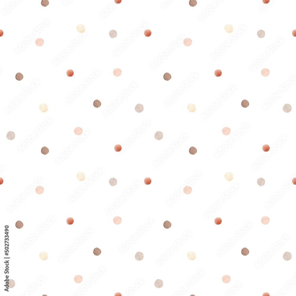 Beautiful seamless pattern with hand drawn watercolor dots. Beautiful seamless pattern with hand drawn watercolor dots.