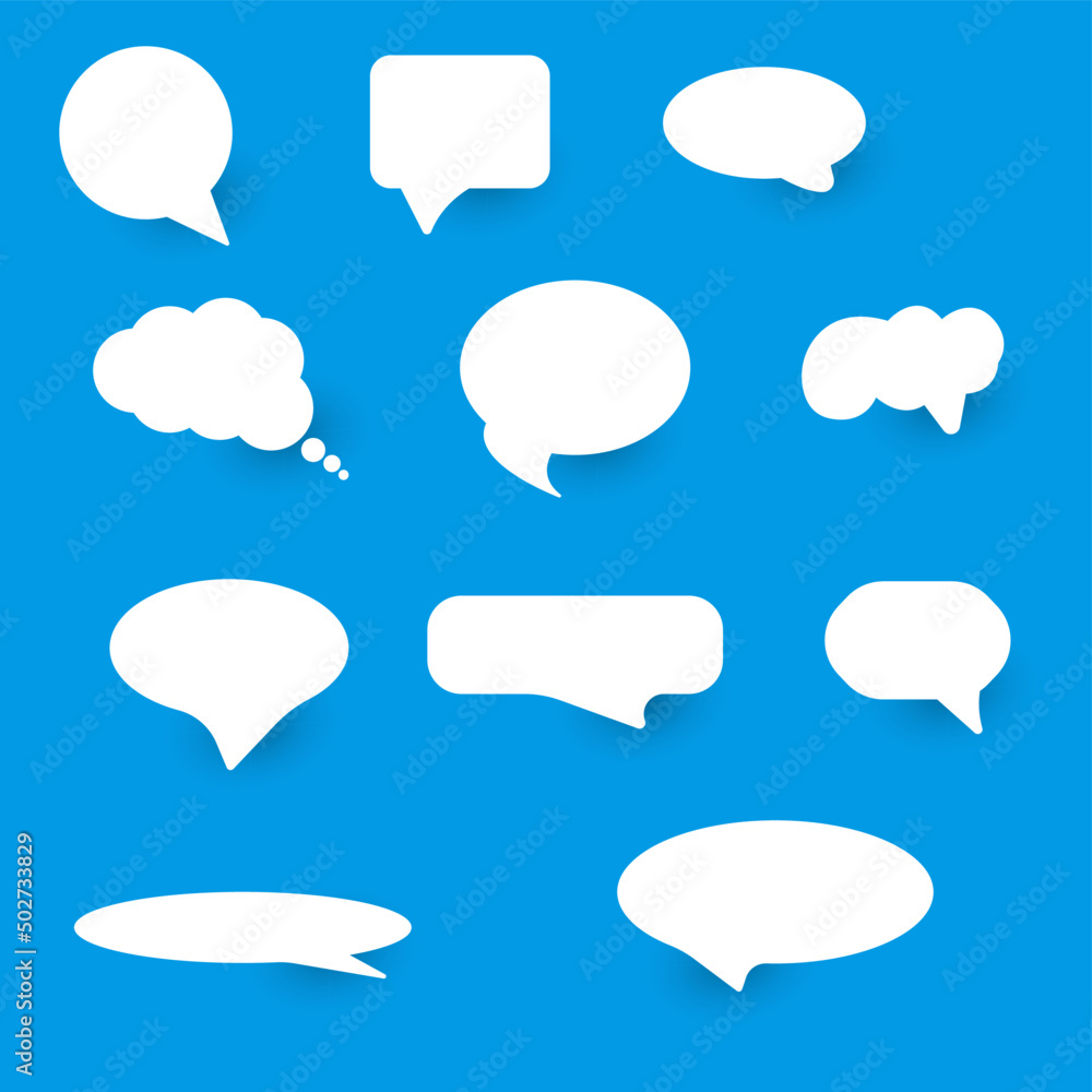 set of speech bubbles. set of speech bubbles.